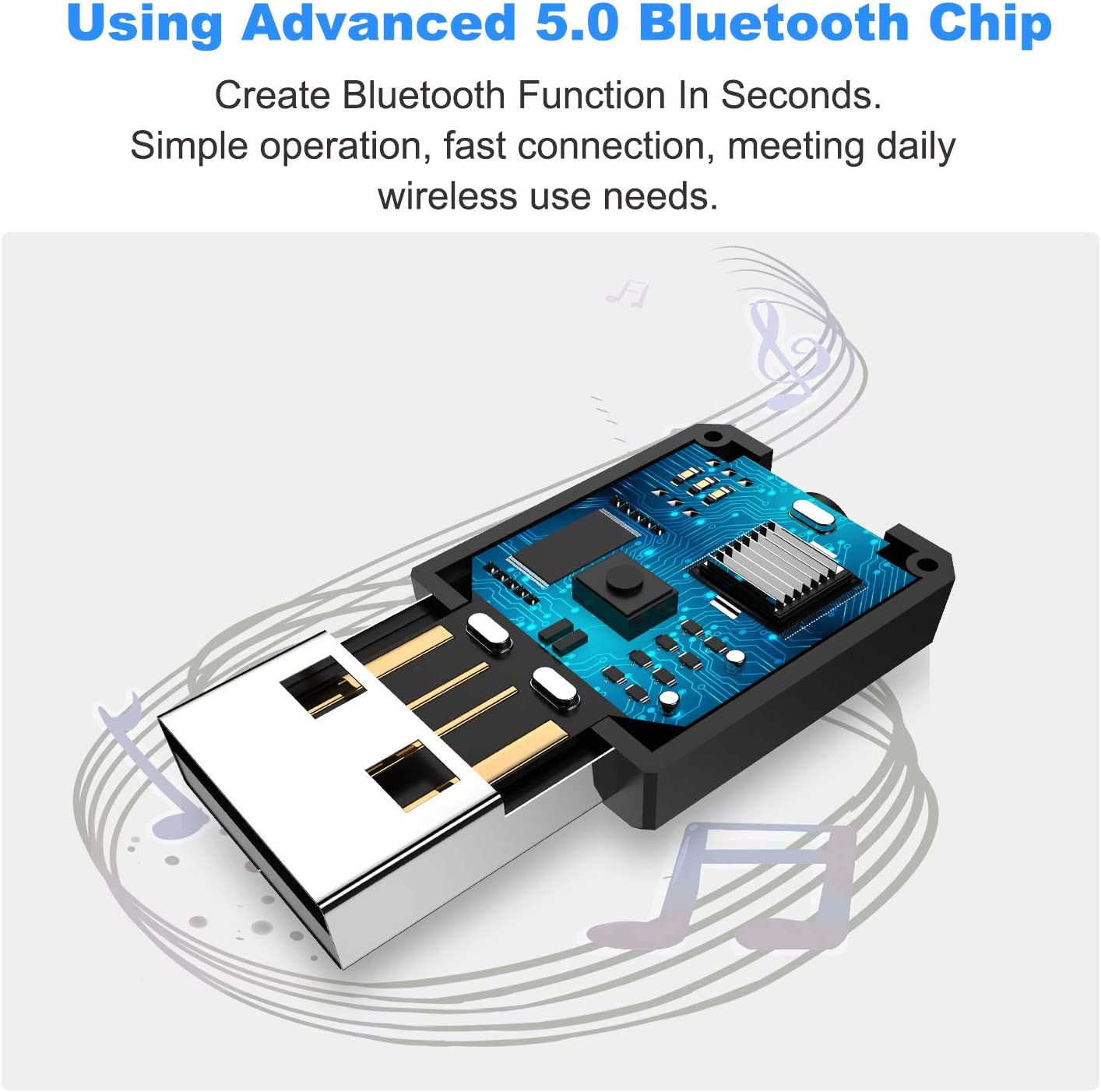 4-in-1 USB Bluetooth 5.0 Audio Transmitter and Receiver Adapter