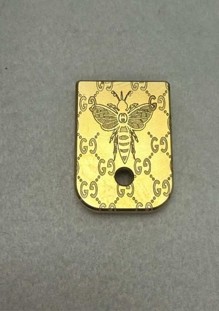 GUCCI BEE BRASS Glock Gen 1-4  GOLD MAGAZINE BASE PLATE Plate 17 19 26 27