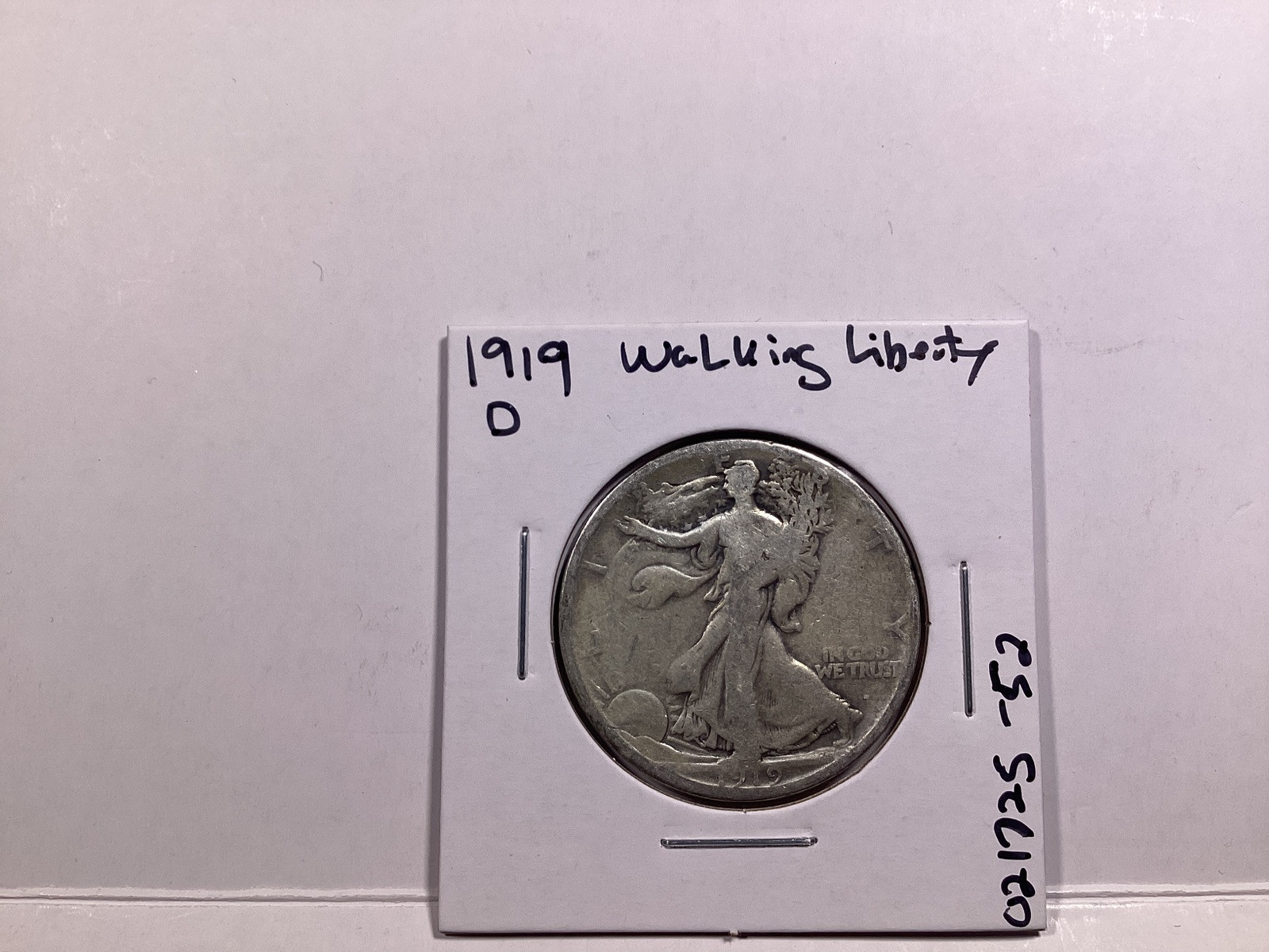 1919 D Walking Liberty Silver Half-Dollar Key Date from  Denver Mint 021725 52ck