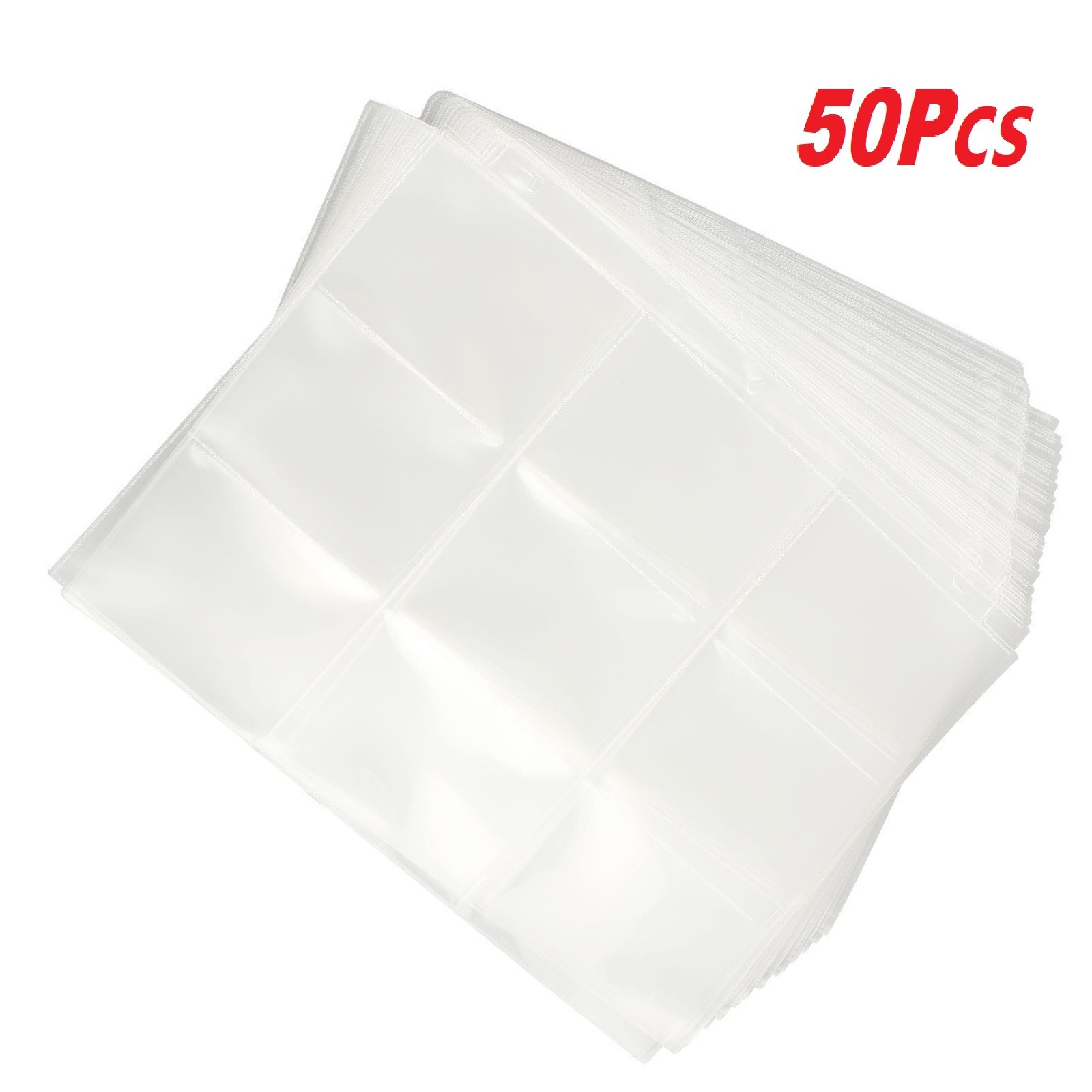 50 Pages Card Sleeves Collector Binder Album Holder Sheets for Pokemon
