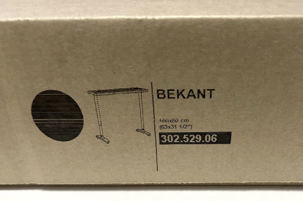 IKEA BEKANT Underframe for Desk 63x31 1/2" Black 302.529.06 –NEW - NO TABLE TOP