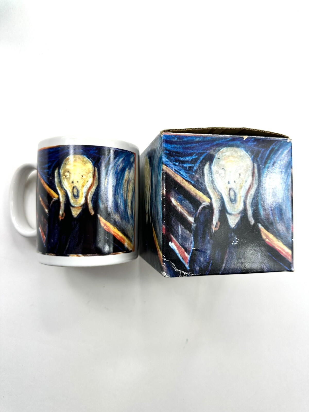 Set 2 The Scream Edvard Munch 1996 On The Wall Productions Coffee Mug  NEW/BOX