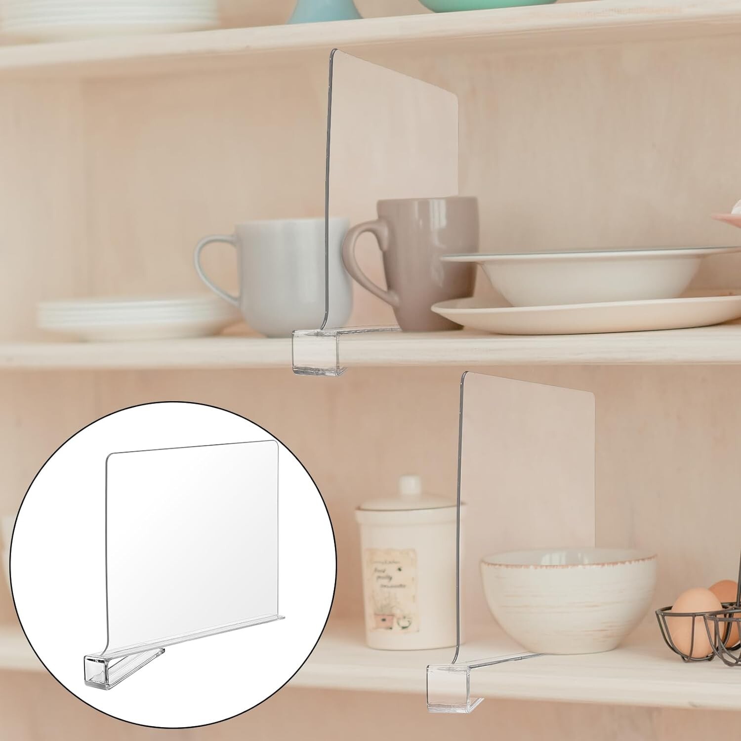Versatile Acrylic Closet Separators - 8 Pack for Effortless Home Organization