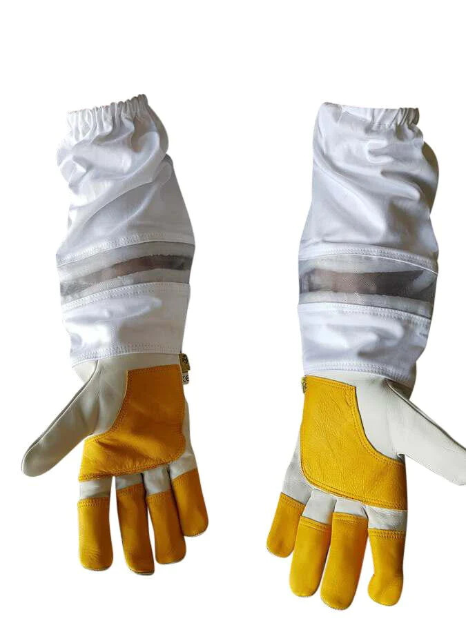 OZ ARMOUR Beekeeping Gloves Cowhide Beekeeper Gauntlets