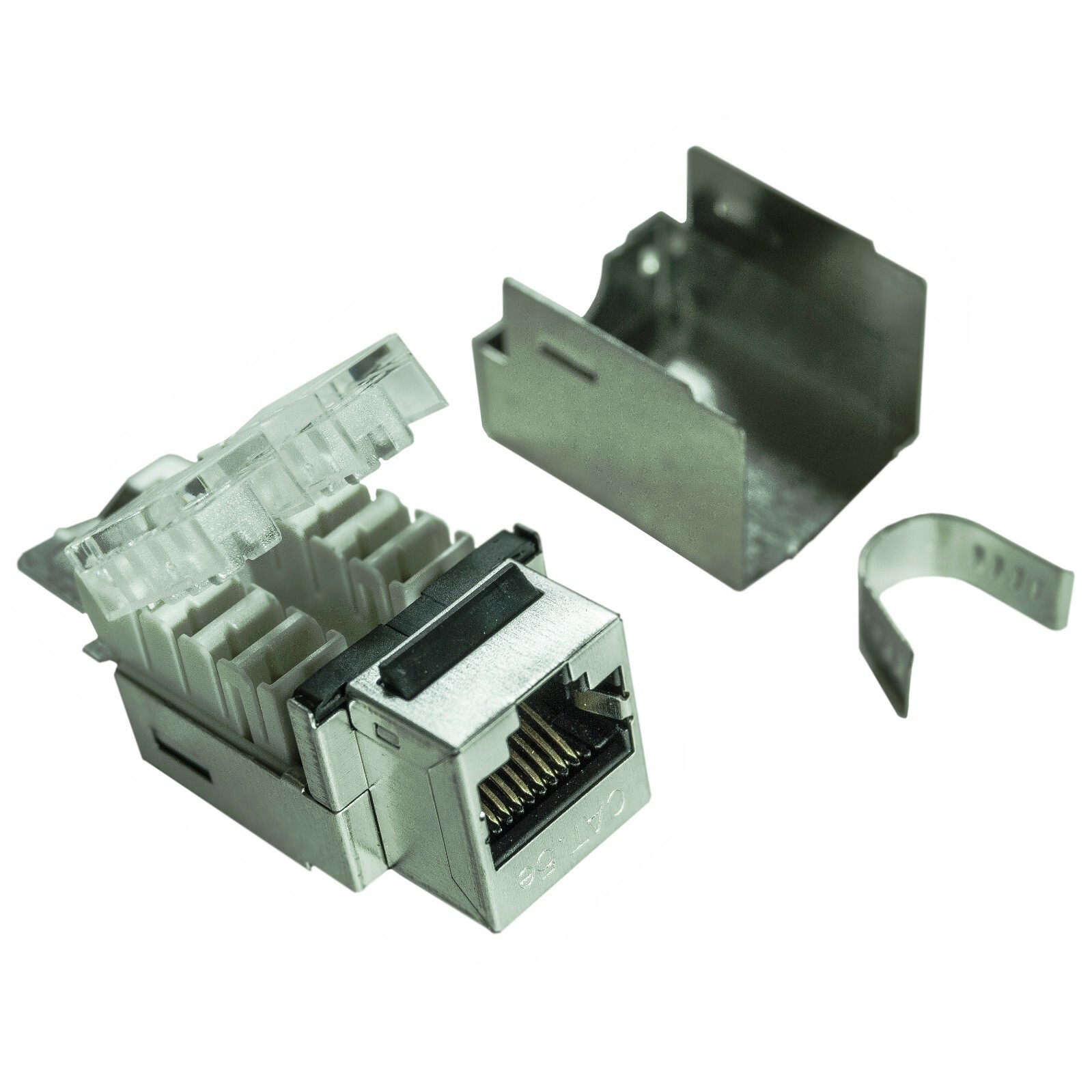 2 Pack Shielded CAT5e Keystone RJ45 Ethernet Network 110 Tool-Less Snap-In Jack