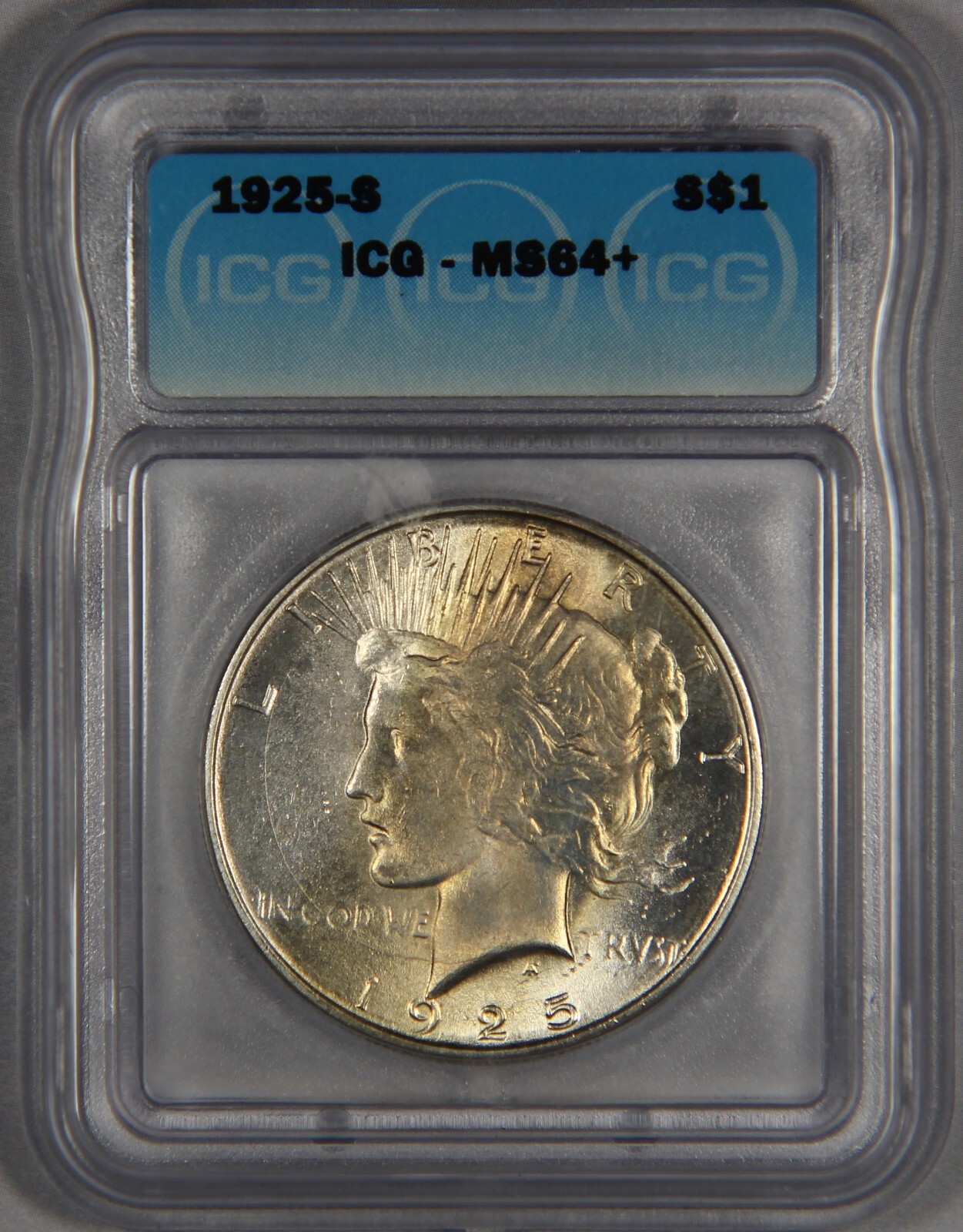 1925-S Peace Silver Dollar ICQ MS64+ $1