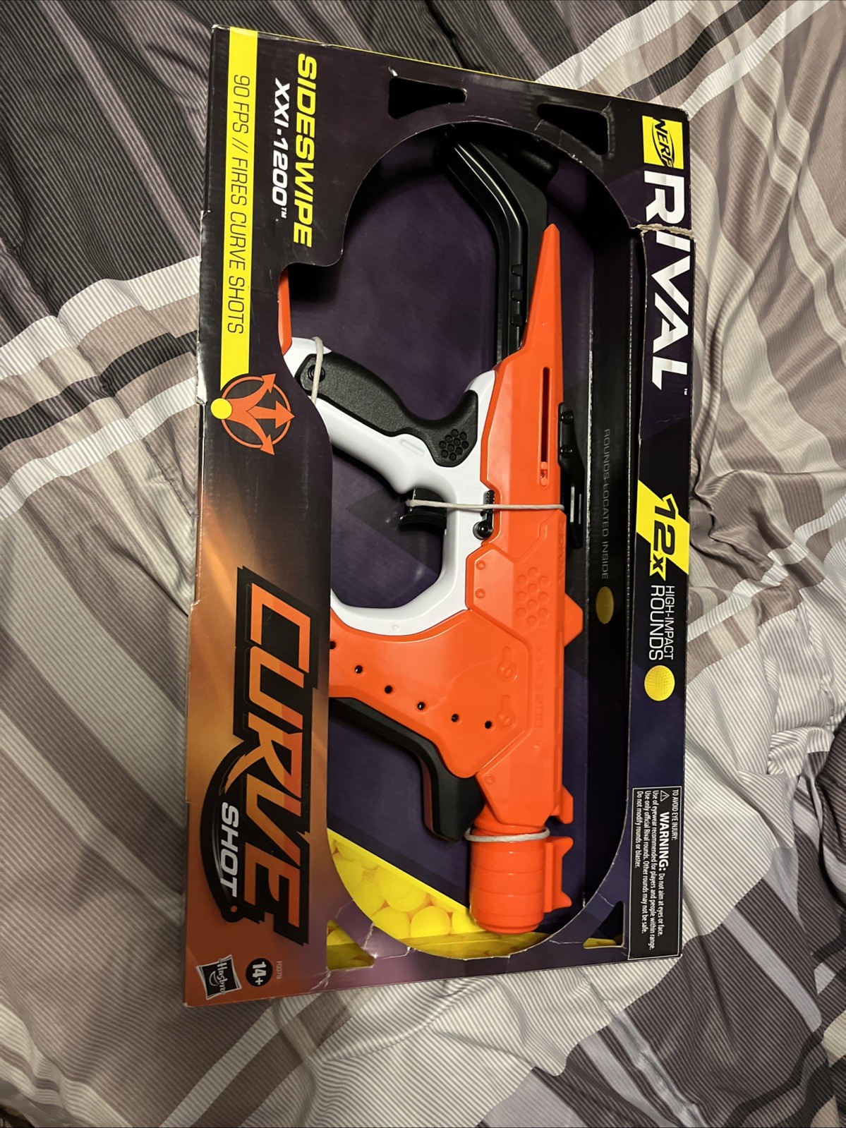 NERF Rival Curve Shot Sideswipe XXI-1200 Blaster 12 Rounds 90 FPS Brand New
