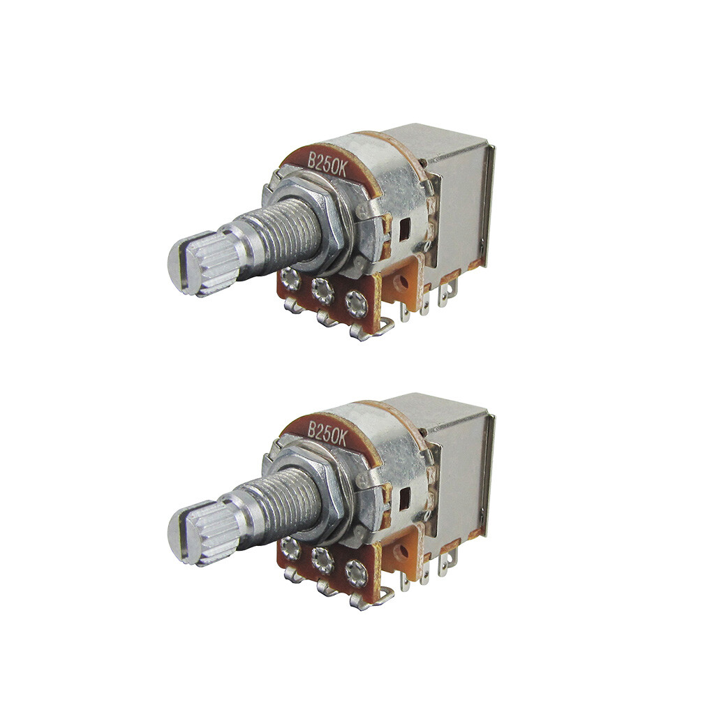 FLEOR FLEOR 2PCS B250K Push Pull Potentiometers Volume Tone Long Split Shaft