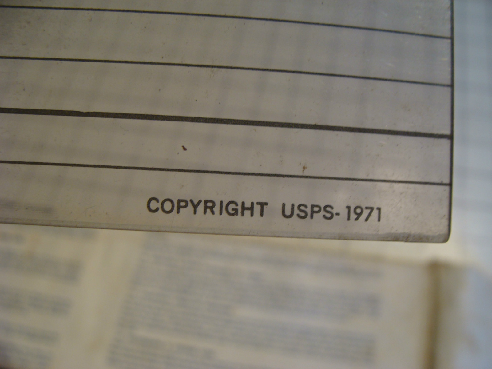 1971 THE USPS COURSE PLOTTER in instruction paper sleeve