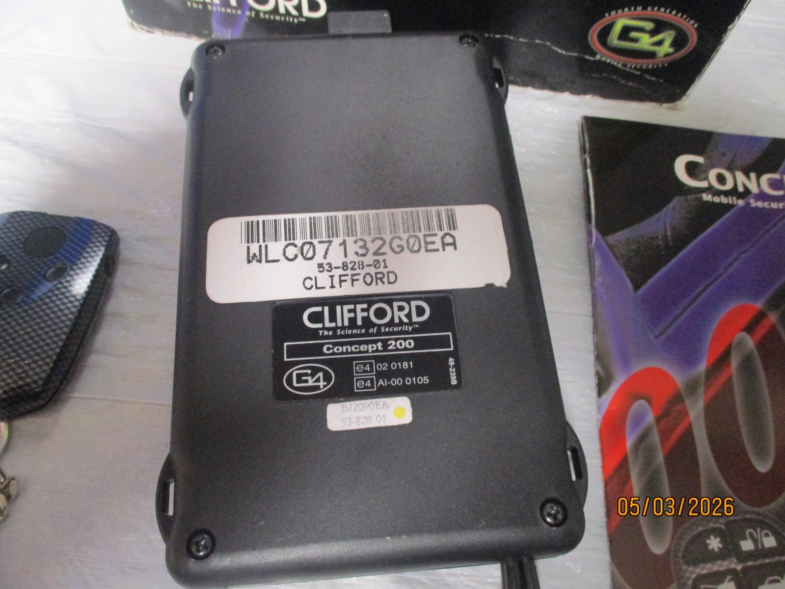 CLIFFORD CONCEPT 200 G4 SECURITY SYSTEM / INTELLIGUARD 7000 G4