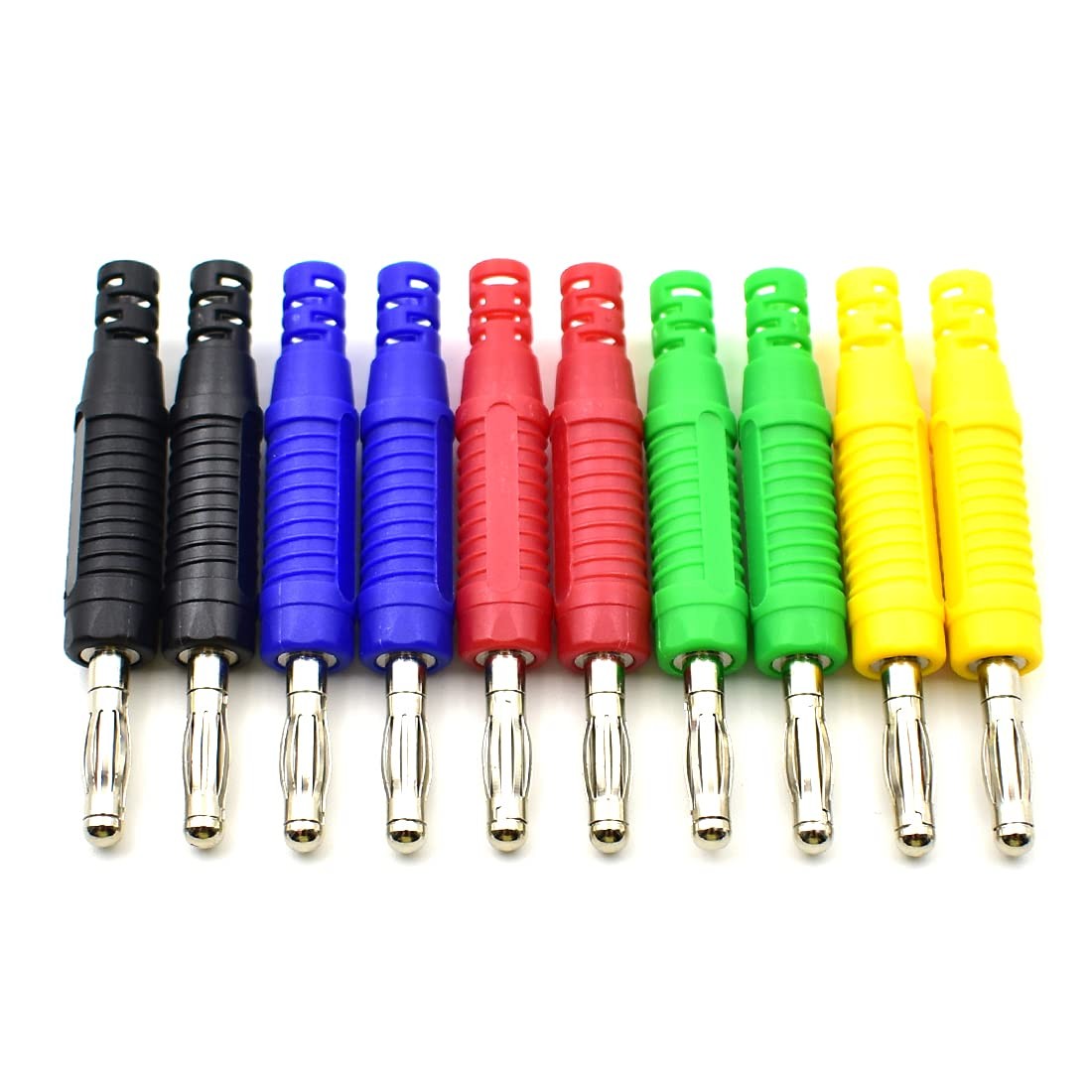 5Colors 4mm Banana Plug Solder DIY Male Connectors Adapters for Multimeter Te...