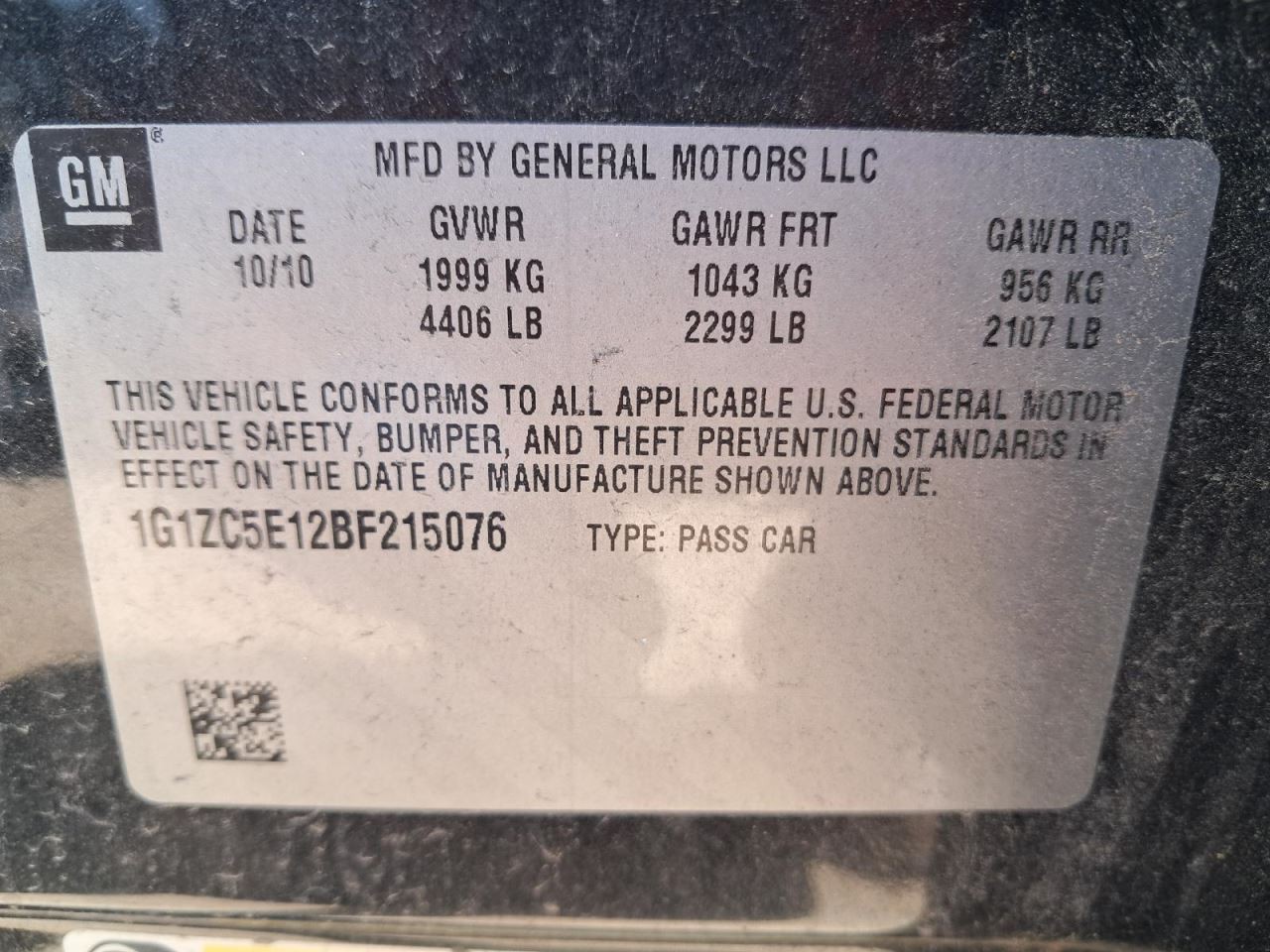 MALIBU 2011 Glove Box 5022771