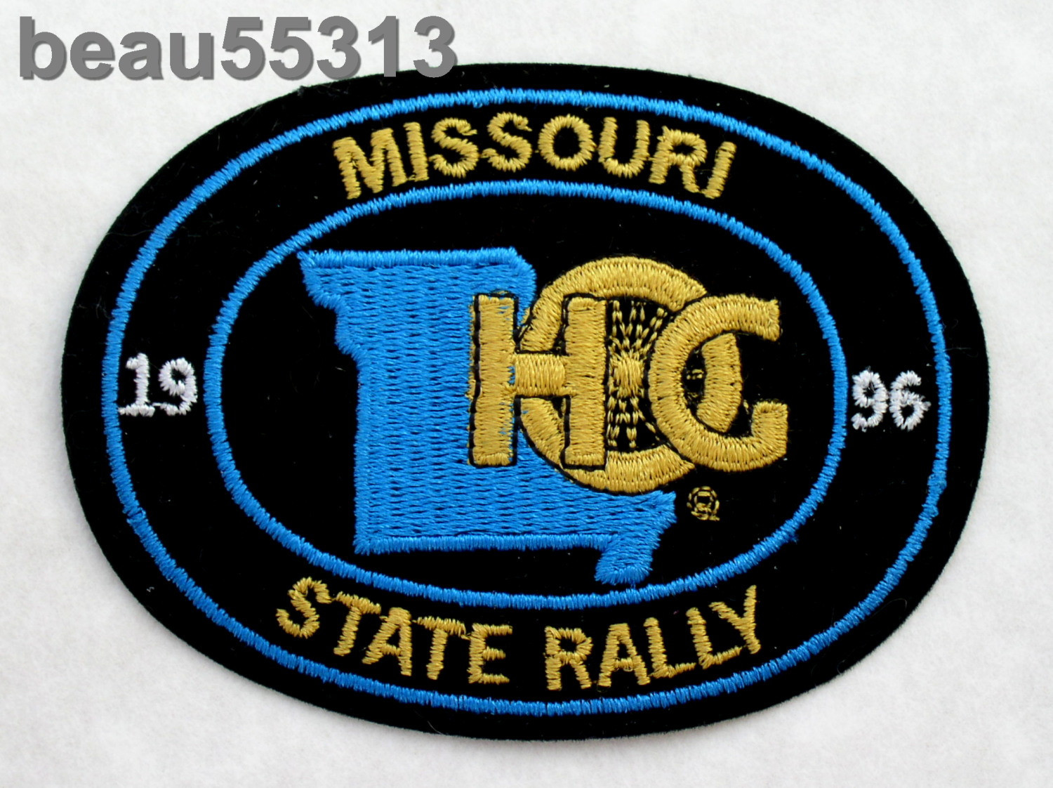 ⭐1996 MISSOURI HARLEY DAVIDSON OWNERS GROUP STATE HOG H.O.G. RALLY VEST PATCH