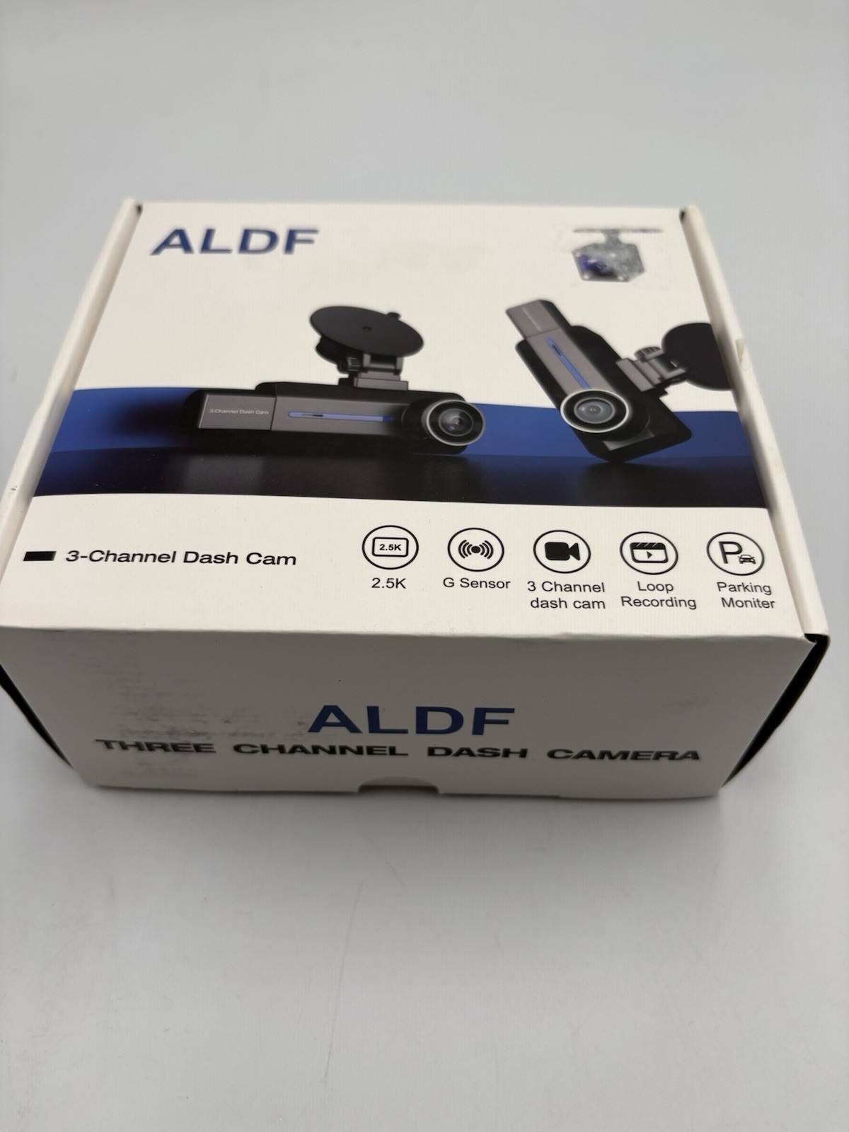 ALDF 2.5K 3-Channel Dash Cam Front Cabin Rear 32GB Card Open Box