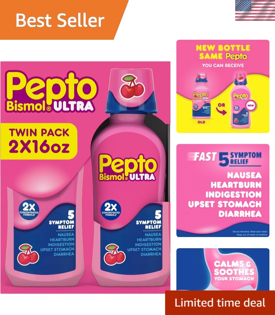ULTRA Liquid for Nausea, Heartburn, Indigestion, Upset Stomach, and Diarrhea ...