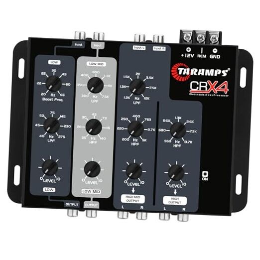 Taramps Crx4 Electronic 4 Way Crossover Rca Channels 8 Volts Standard Packaging