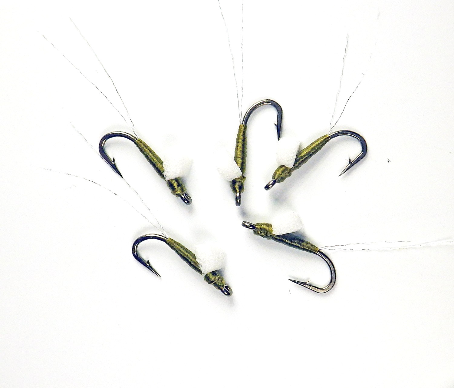 RS2  Midge Nymph Emergers Foam Wing Olive - Premium Trout Fly Fishing Flies Lot
