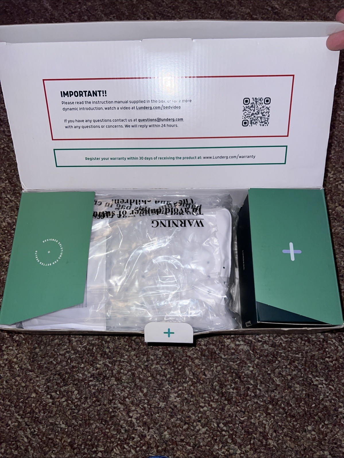 Lunderg Early Alert Bed Alarm System - Wireless Bed Sensor Pad & Pager