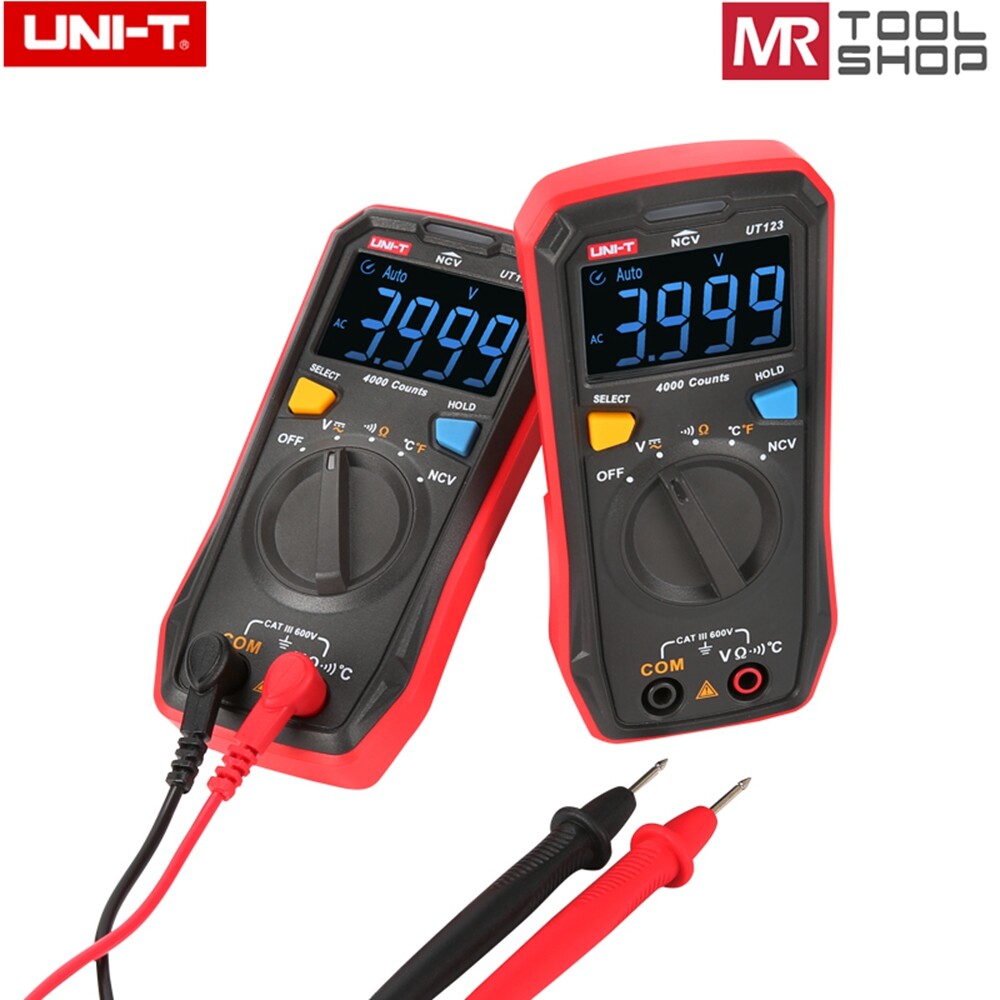 Uni-T UT123 Mini Digital multimeter AC Voltmeter Ohmmeter Temp NCV Tester EBTN