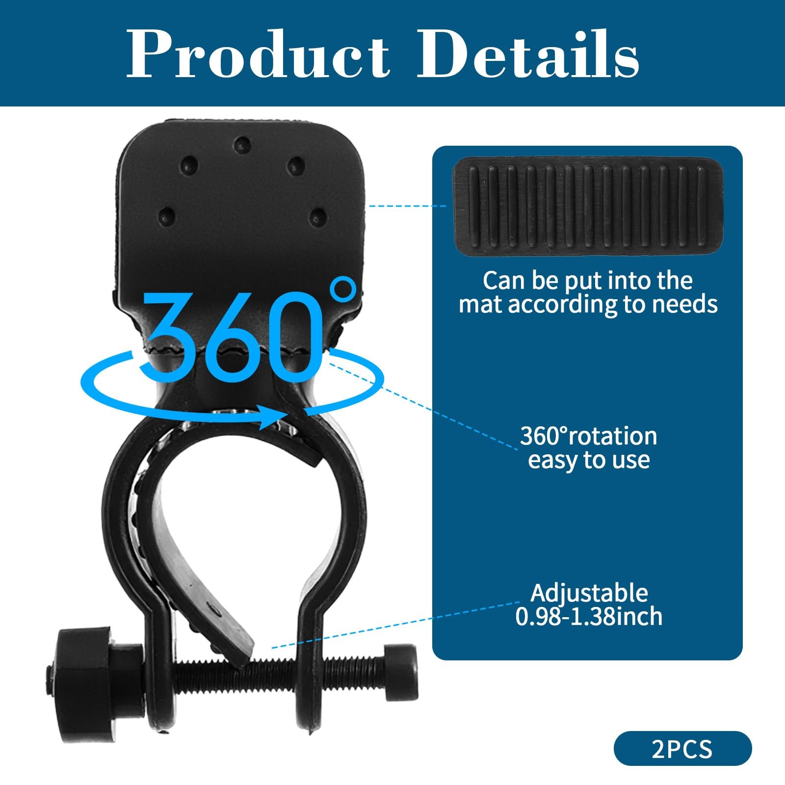 Thinp 2 Pcs Cane Holder for Walker, Universal Black