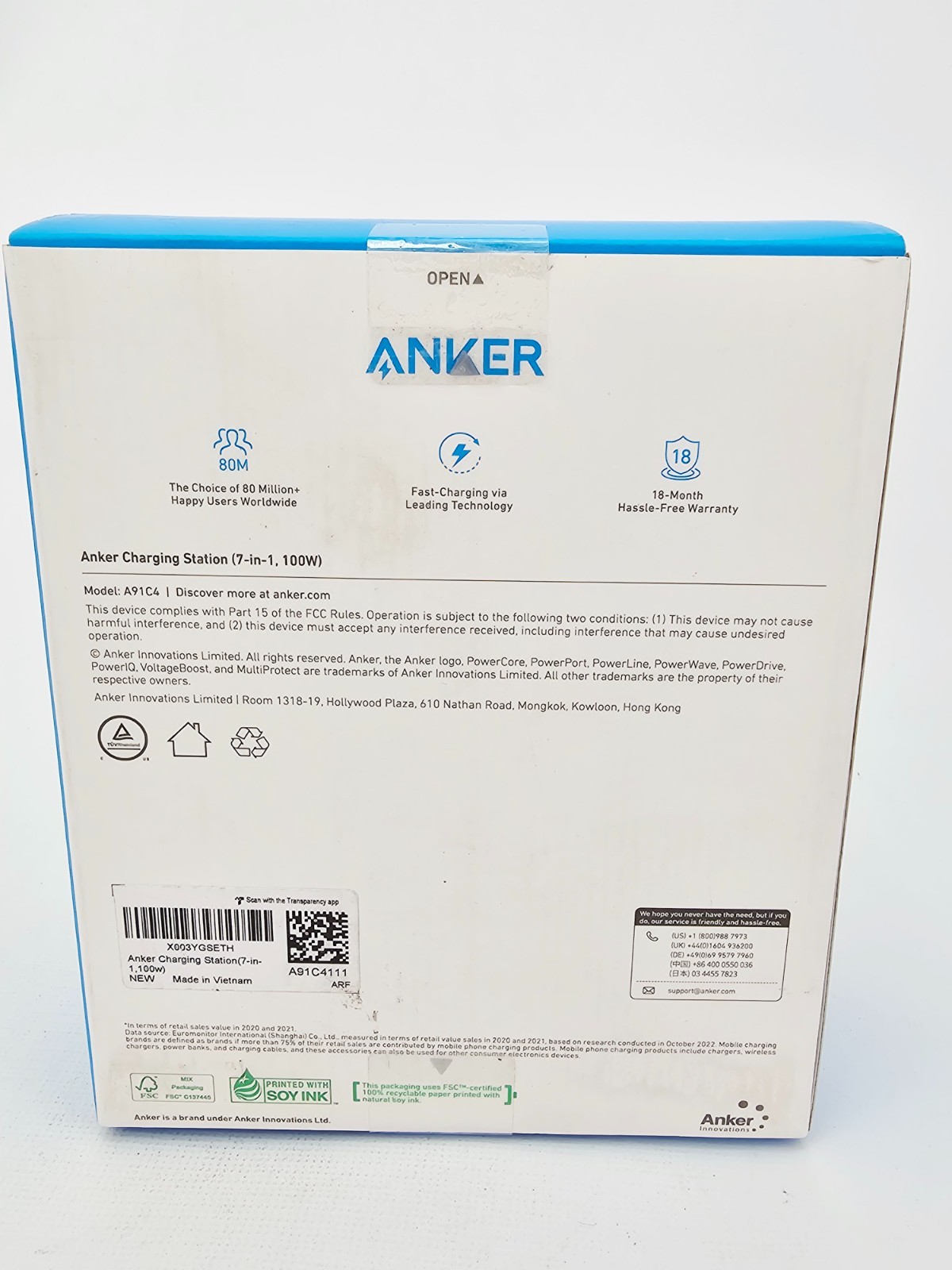 Anker Charging Station 7 In 1 100w Model A91C4 Sealed