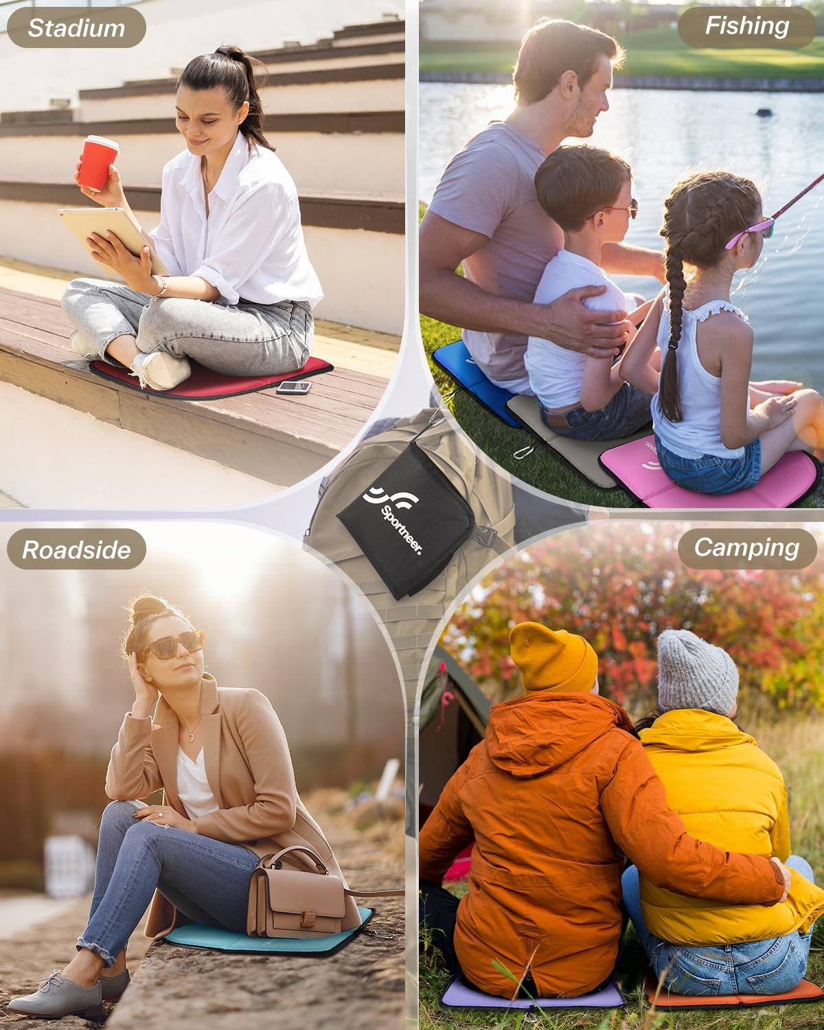 Sitting Pad, Lightweight Waterproof Folding Seat Pad for Backpacking, 15.75''...