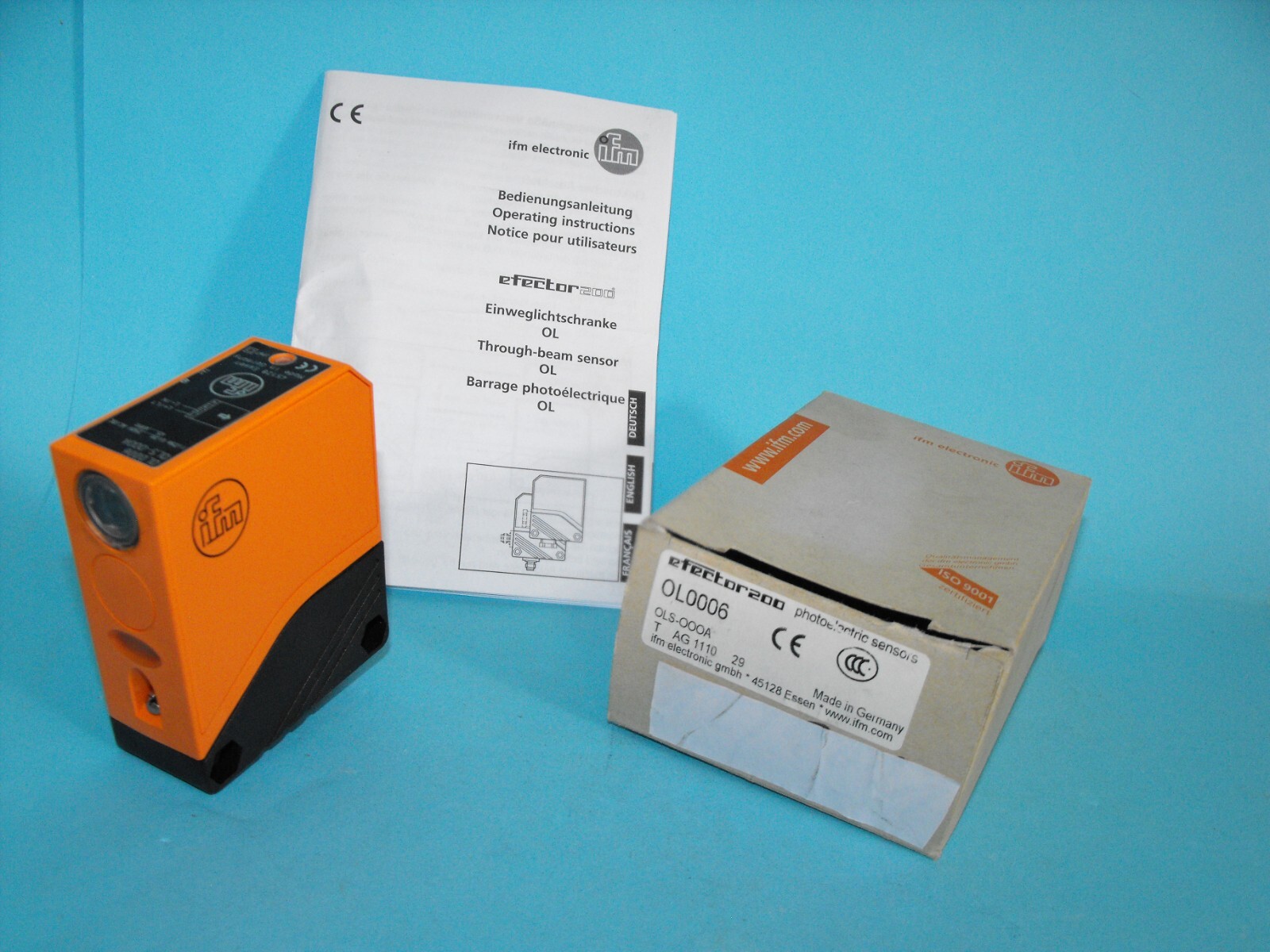 IFM OL0006.Through Beam Photo Electric Sensor.Efector 200.NEW