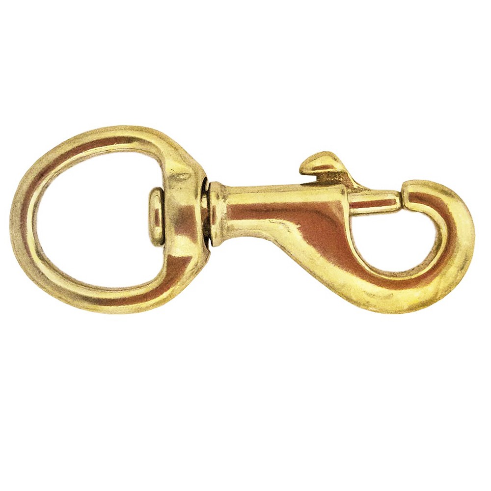 Hilason 5/8" x 3-1/8" Solid Brass Swivel Eye Bolt Snap – Heavy Duty Rust-Proof