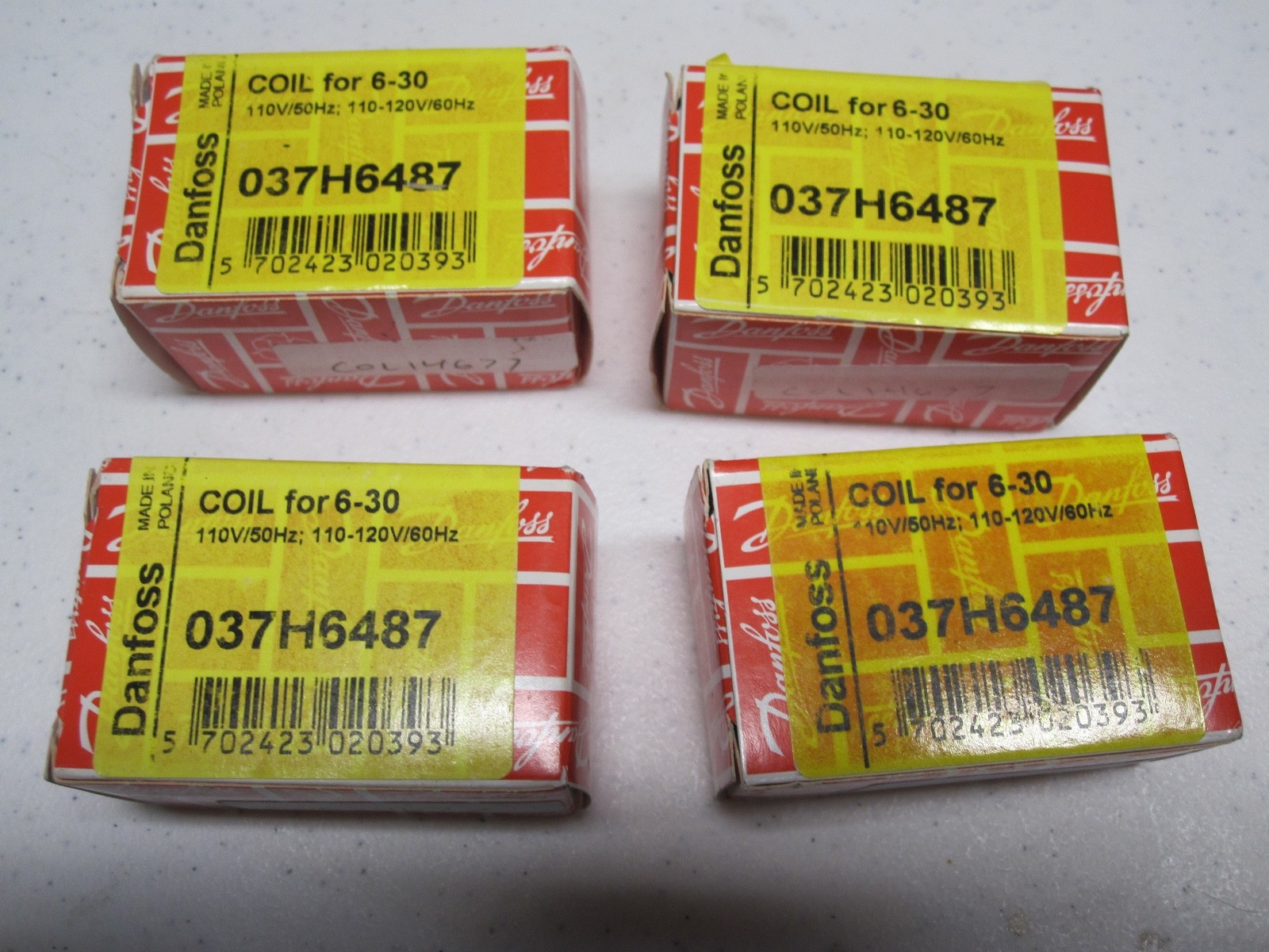 Danfoss P/N-037H6487  Coil for 6-30  110VAC 120VAC 50Hz 60Hz Trane P/N COL14677