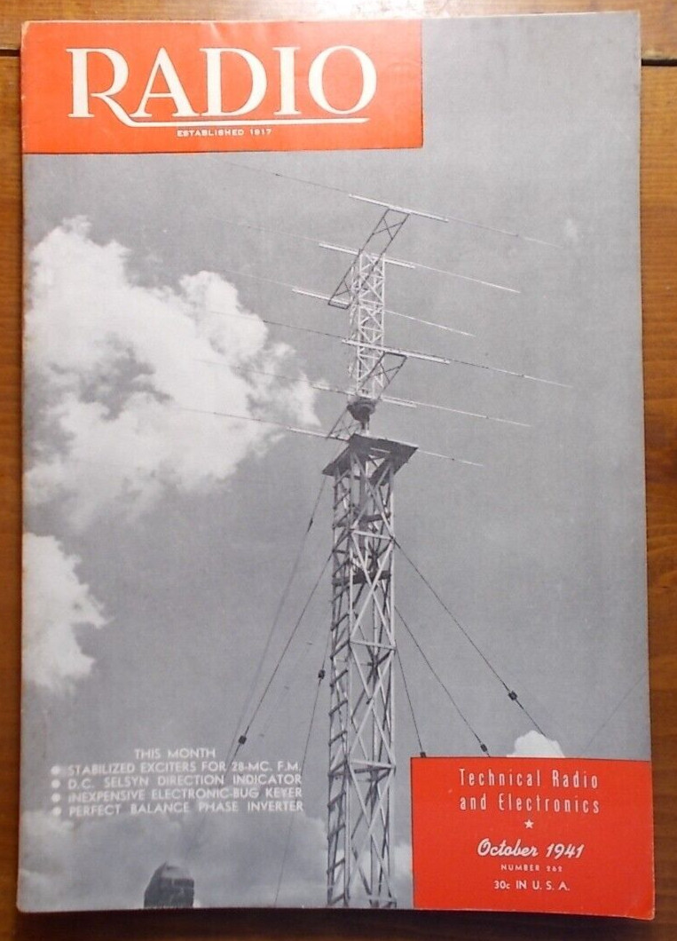Radio MAGAZINE (1941-OCTOBER) EPIC HAM RADIO ADVERTISING!! TUBES + information +