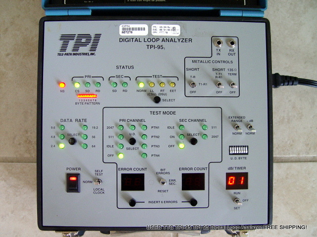 USED TTC TPI-95 TPI 95 Digital Loop Analyzer FREE SHIPPING!