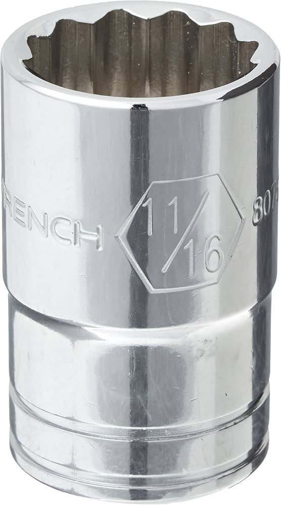 New GearWrench Standard SAE 12 Point Socket 1/2" Drive - Size 11/16"