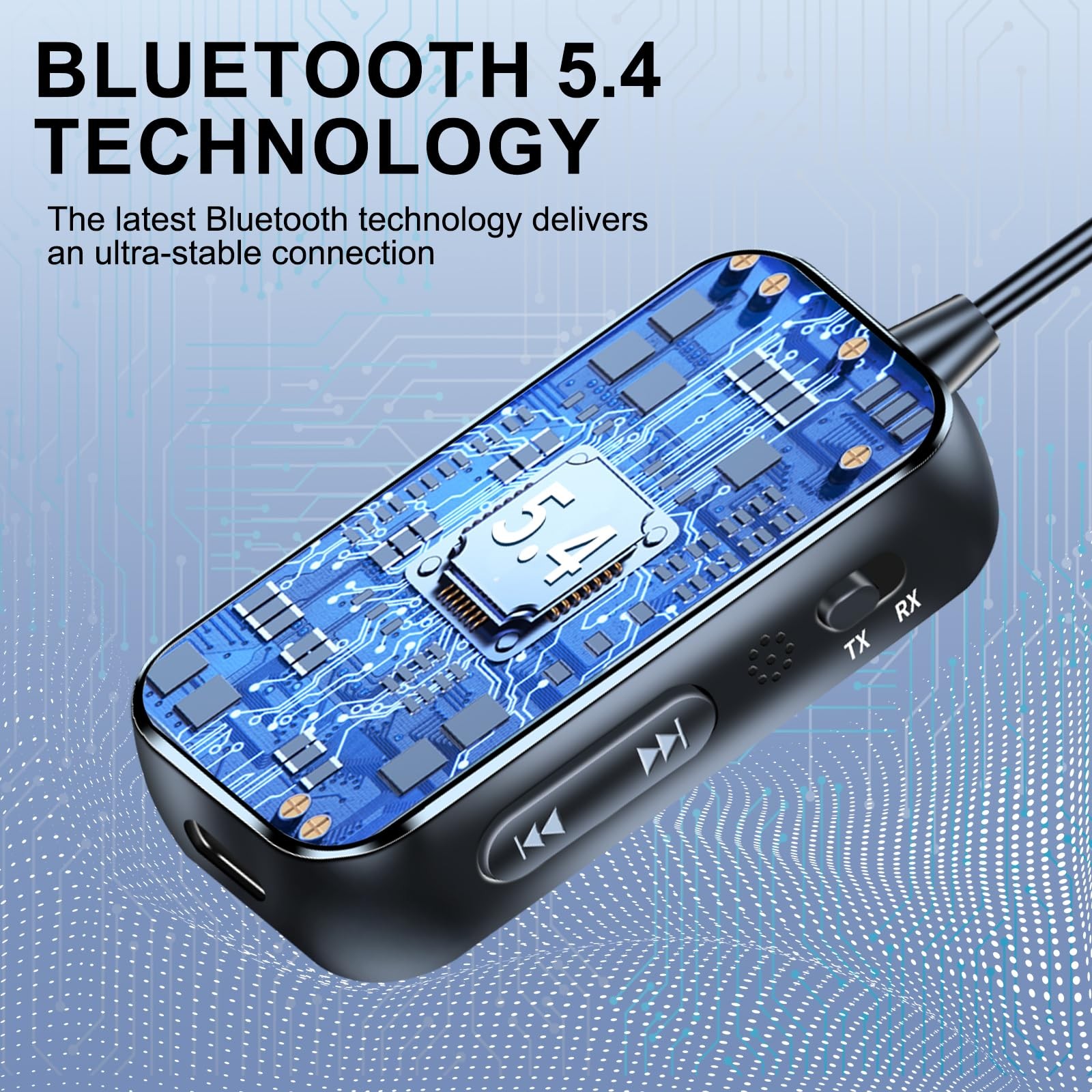 2-in-1 Bluetooth 5.4 Transmitter Receiver/Mini Portable Wireless Audio Adapte...