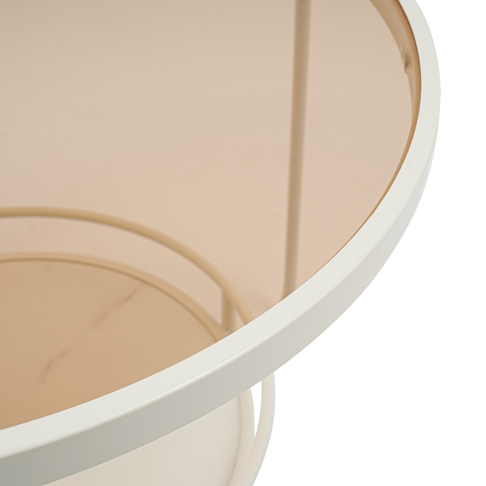 Modern Round 2-Tier Side Table, Coffee Table,tea table for balcony, study room