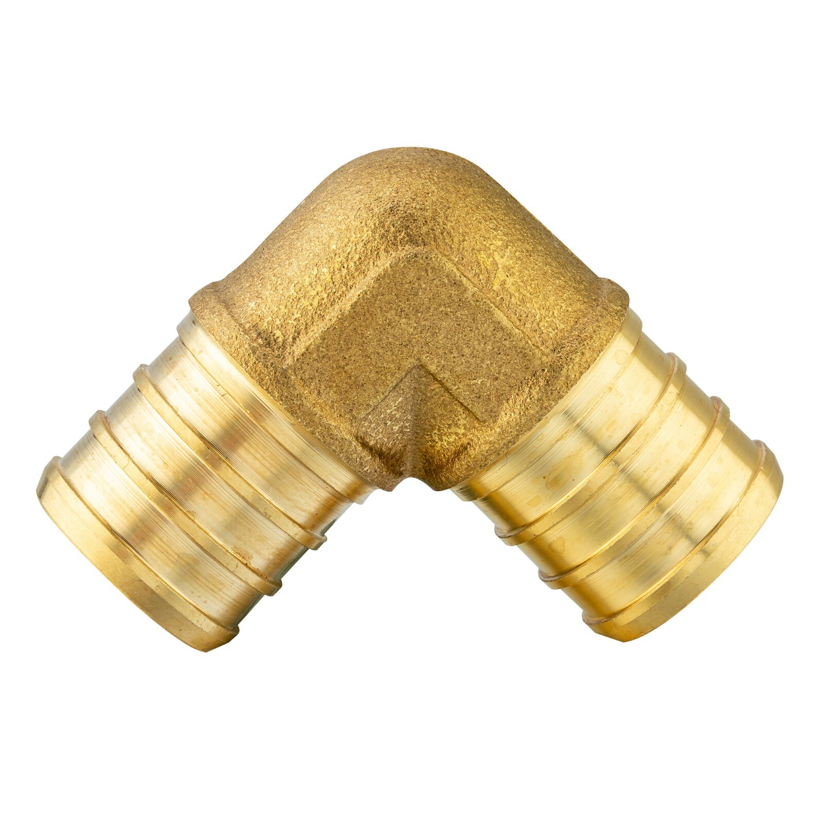 25 PCS EFIELD PEX 1-inch 90 Degree Elbow Barb Crimp Brass Fitting, Lead Free