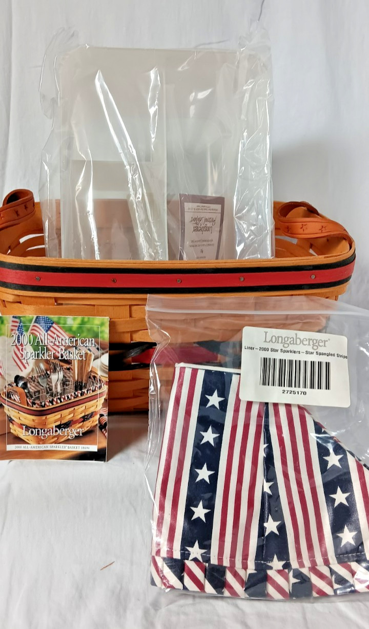 NEW 2000 All American Sparkler Basket, protector and liner