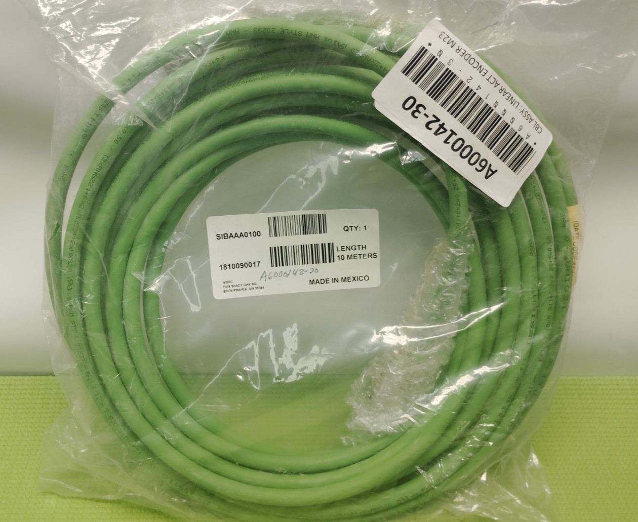 A6000142-30 Linear Actuator Encoder Cable Assembly M23 Connector – NEW