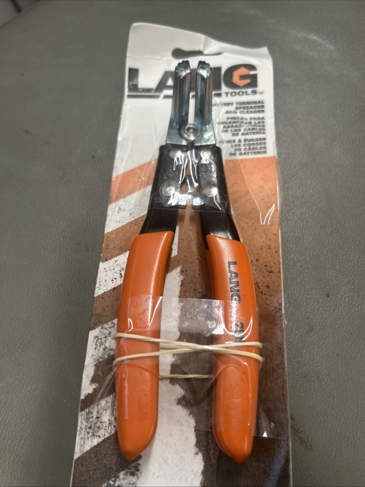 Lang Battery Terminal Clamp Spreader and Cleaner 7" Length 1-1/4" Cleaning Depth