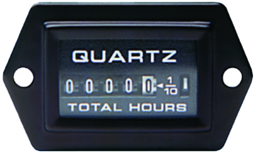 Sierra 56967P Rectangular 2.1" x 1.2" Black Universal Hourmeter Gauge