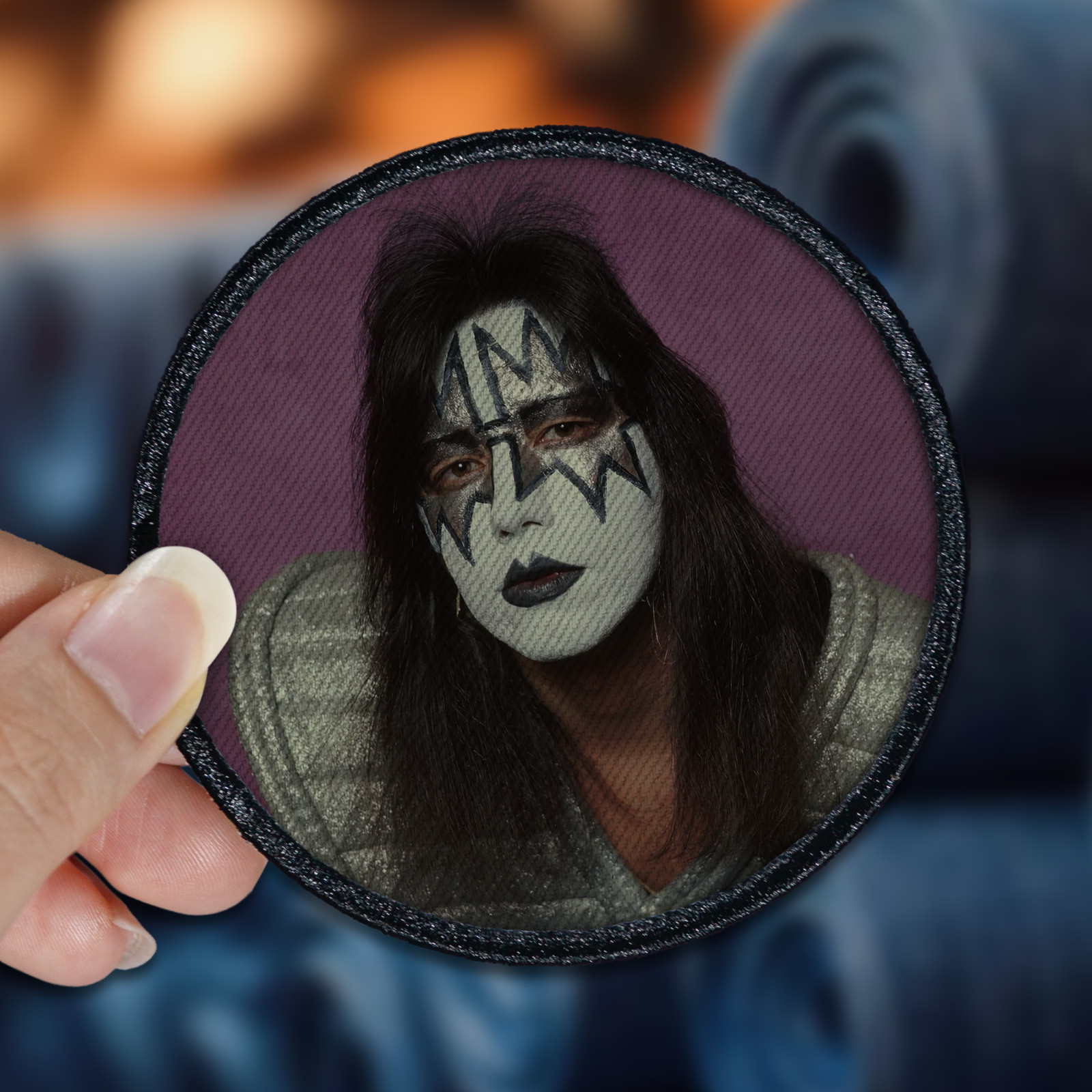 Ace Frehley Patch Sew/Iron on with Embroidered Border for Hats, Shirts