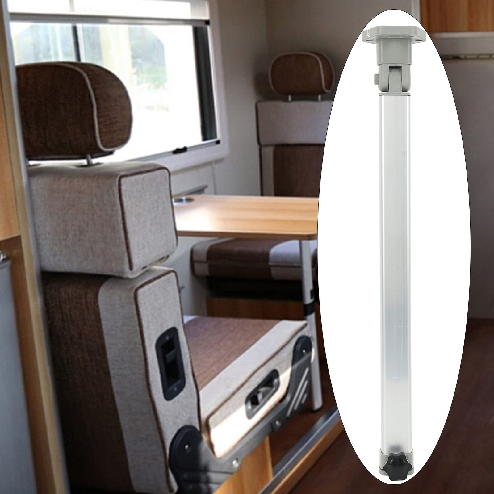 Adjustable Foldable Telescopic Table Leg Height, Rustproof Silver 560-930mm