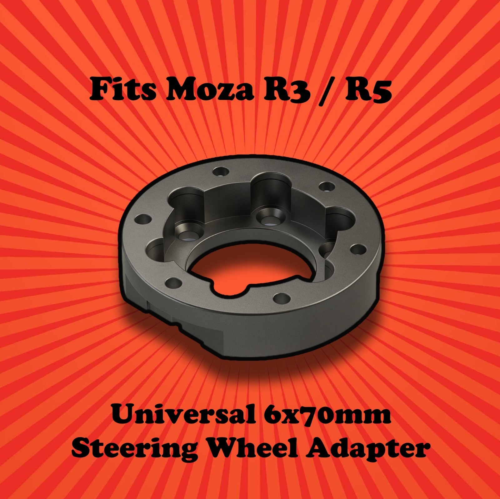 Moza R3 / R5 Aftermarket Universal Steering Wheel Adapter