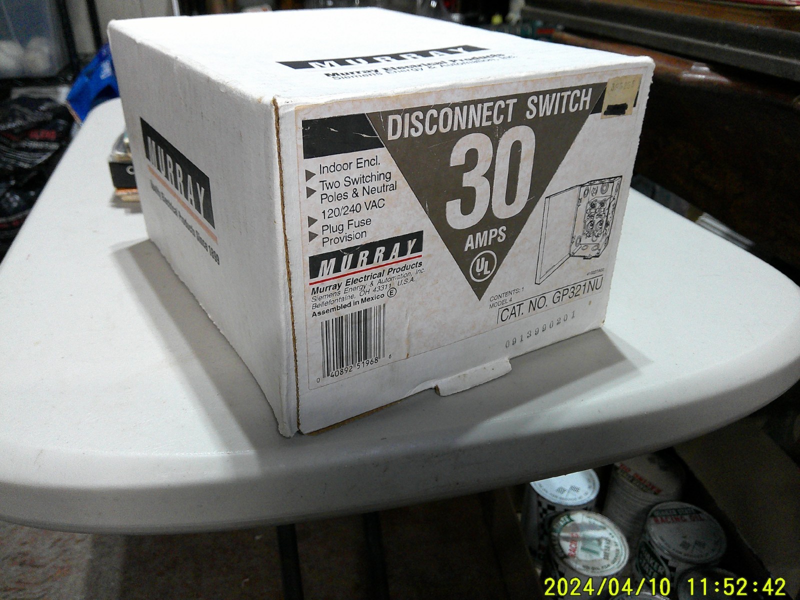 Murray 30AMP Disconnect Switch Box 120/240 VAC (GP321NU) - New