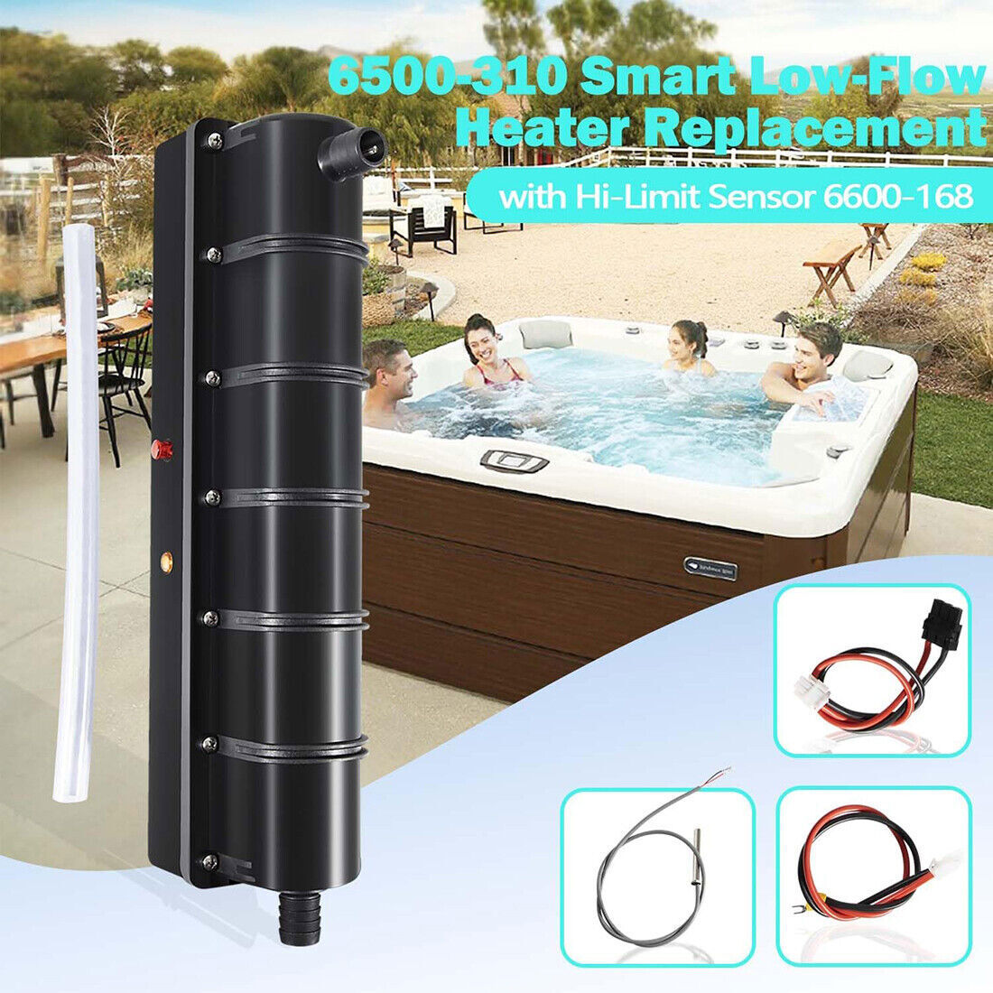 Lo-Flo Heater for Sundance/Jacuzzi Spa Hot Tubs 5.5kW w/Hi Limit Sensor 6500-310