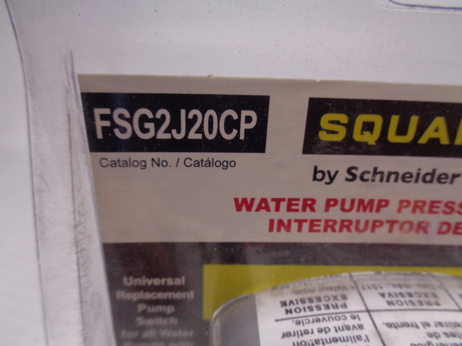 SQUARE D FSG2J20CP PRESSURE SWITCH NSMP
