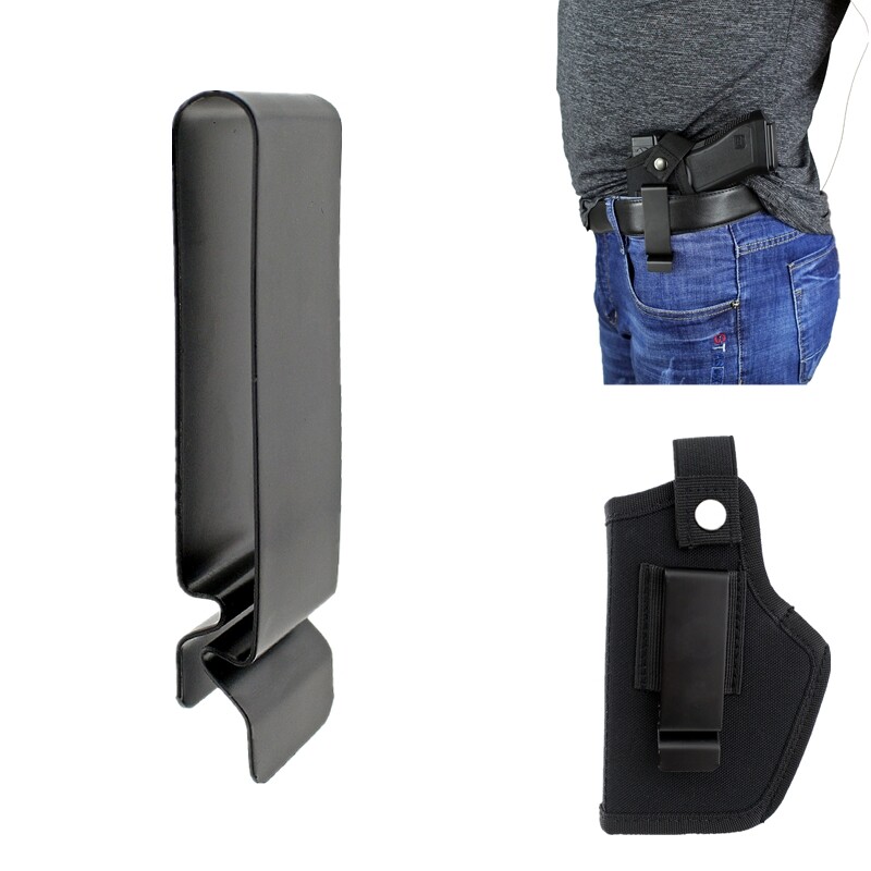 Metal Holster Sheath Belt Clip Clasp Spring Hook Buckle Leather Craft Black
