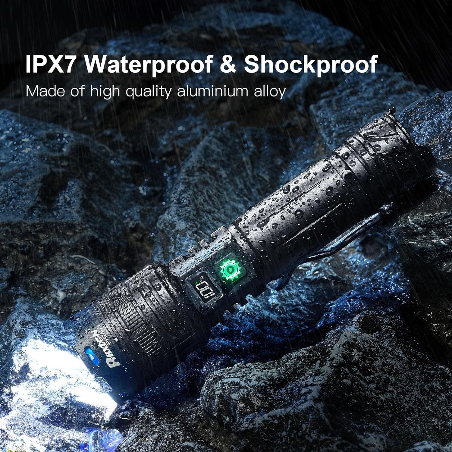 Rechargeable Flashlights 1000000 High Lumens Single One Mode Super Bright, High