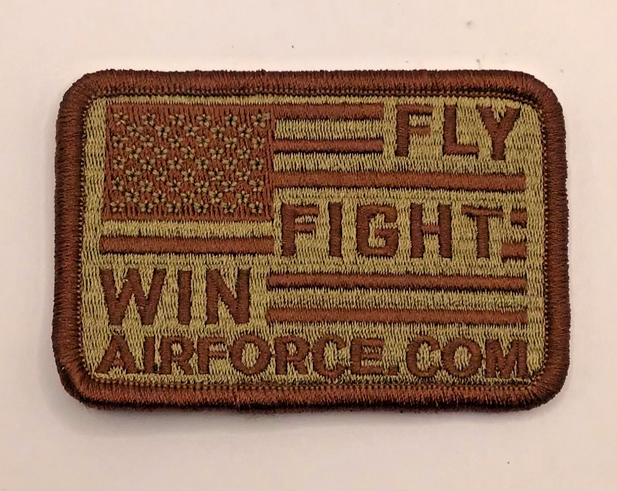 United States Air Force Fly Fight Win motto promo self fastening cloth patch