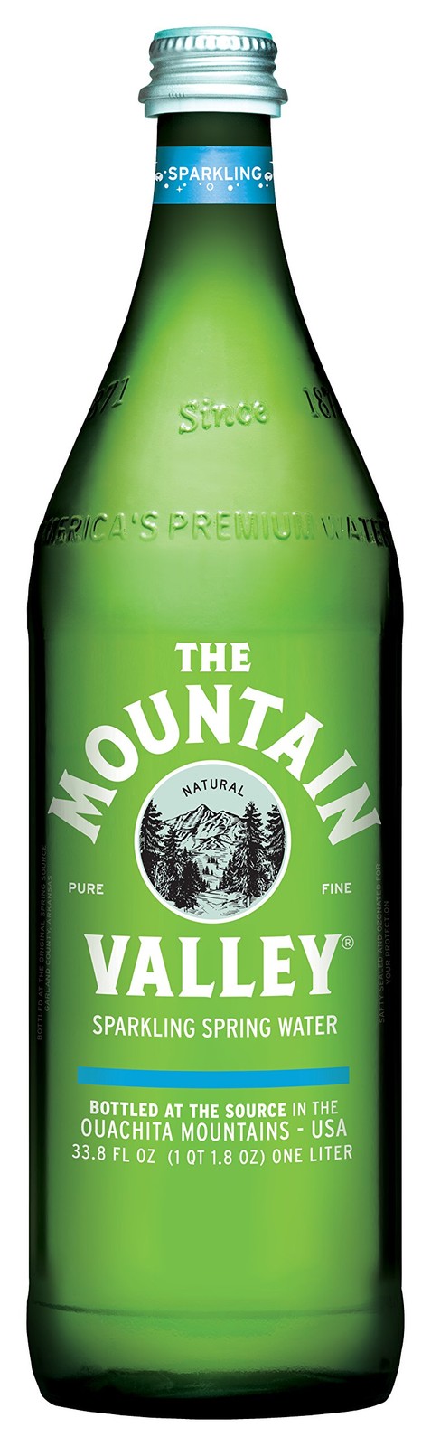 THE MOUNTAIN VALLEY NATURAL PURE FINE Sparkling 33.8 Fl Oz (Pack of 12)