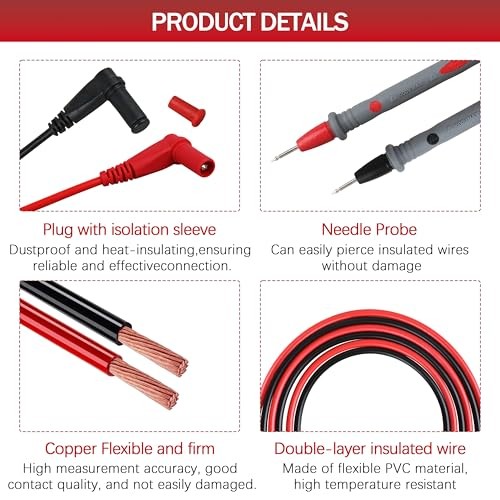 FLUTL75 Test Lead Set Fits for Multimeter Test Leads,with Removable Lantern